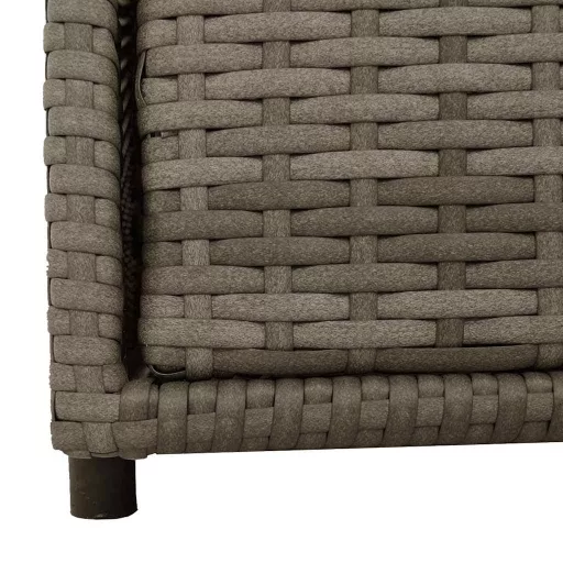 Szürke polyrattan kerti tárolószekrény 55 x 59 x 69 cm