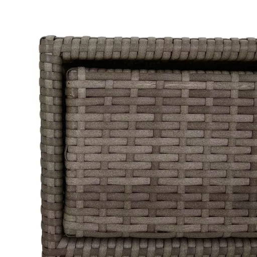 Szürke polyrattan kerti tárolószekrény 55 x 59 x 69 cm