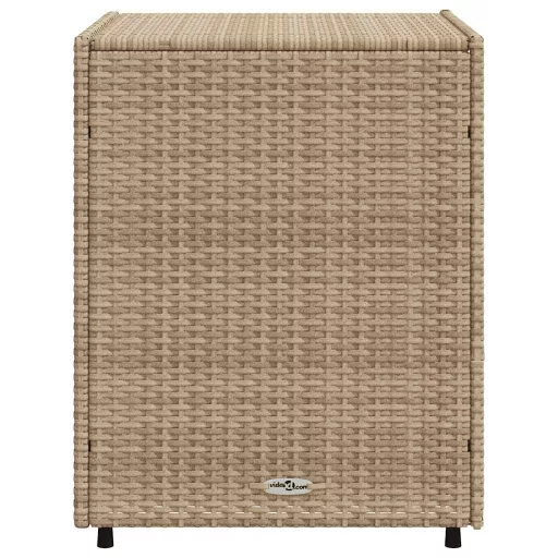 Bézs polyrattan kerti tárolószekrény 55 x 59 x 69 cm