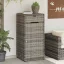 Szürke polyrattan kerti tárolószekrény 55 x 55 x 111 cm