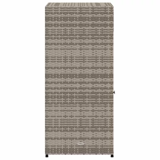Szürke polyrattan kerti tárolószekrény 55 x 55 x 111 cm