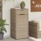 Bézs polyrattan kerti tárolószekrény 55 x 55 x 111 cm