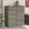 Szürke polyrattan kerti tárolószekrény 105 x 55 x 113 cm