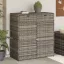 Szürke polyrattan kerti tárolószekrény 105 x 55 x 113 cm