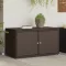 Barna polyrattan kerti tárolószekrény 110 x 55 x 60,5 cm