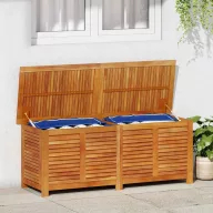   Tömör akácfa kerti tárolóláda zsaluval 150 x 50 x 56 cm