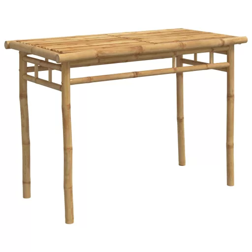 Bambusz kerti étkezőasztal 110 x 55 x 75 cm