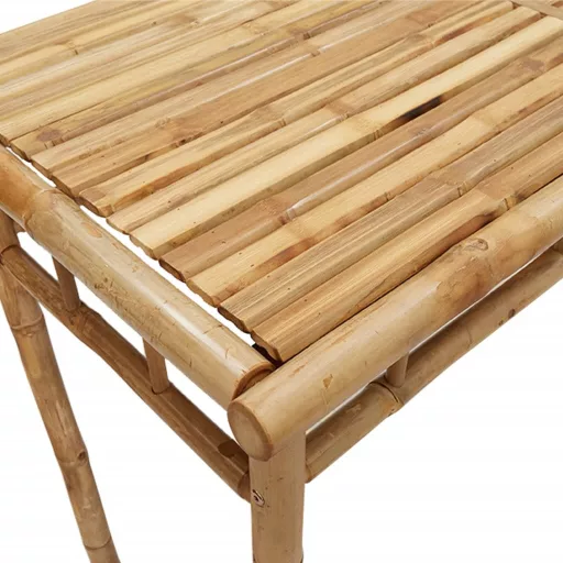 Bambusz kerti étkezőasztal 110 x 55 x 75 cm
