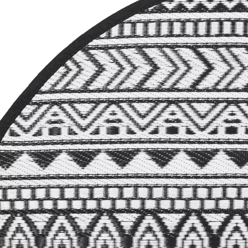 Kültéri szőnyeg ARAKIL fekete Ø120 cm PP