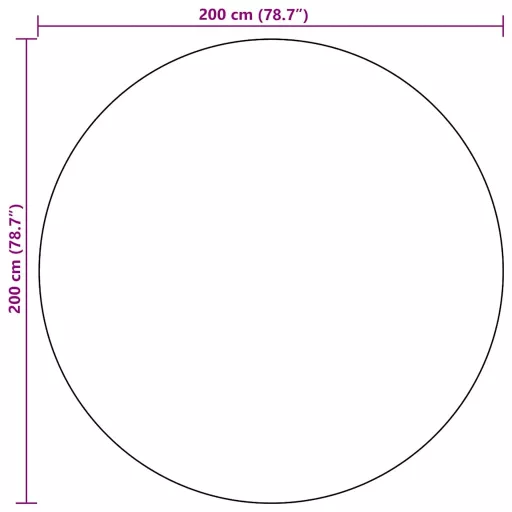 Kültéri szőnyeg ARAKIL fehér és fekete Ø200 cm PP