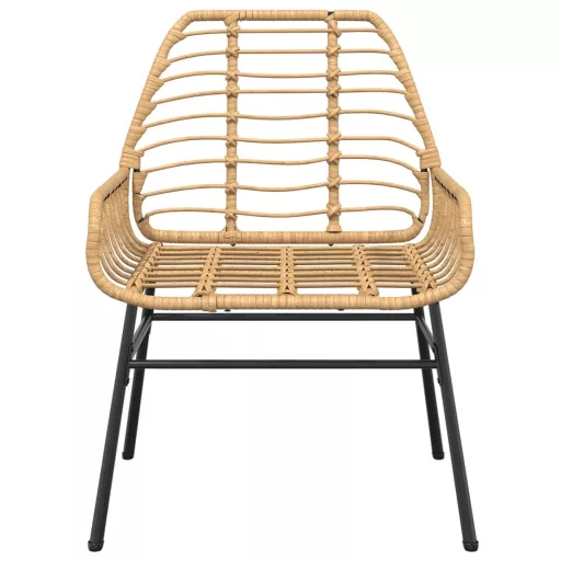 2 db barna polyrattan kerti szék