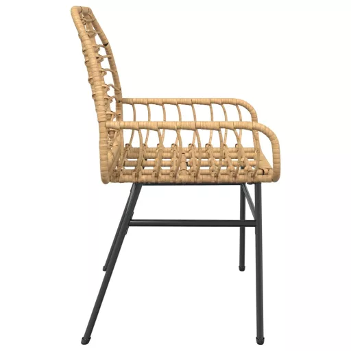 2 db barna polyrattan kerti szék