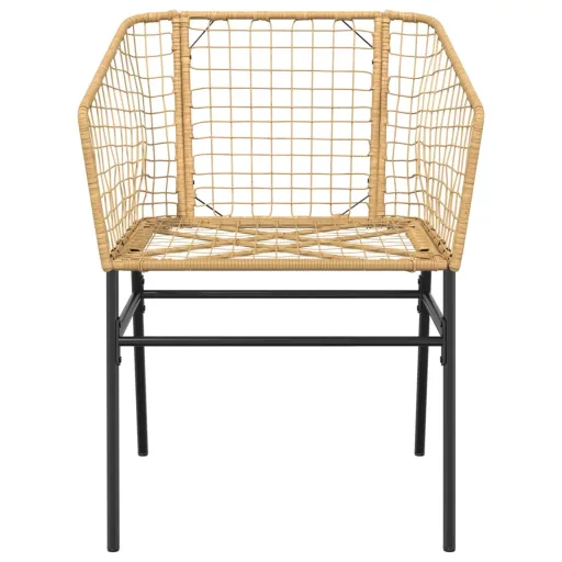2 db barna polyrattan kerti szék