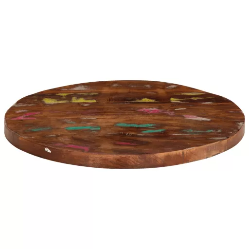 Tömör újrahasznosított fa kerek asztallap Ø60 x 2,5 cm