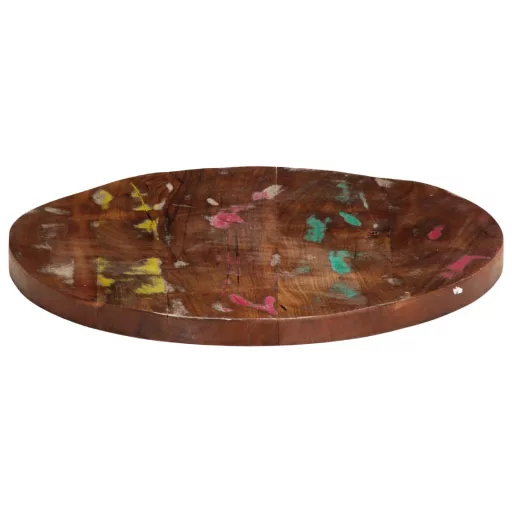 Tömör újrahasznosított fa kerek asztallap Ø60 x 2,5 cm