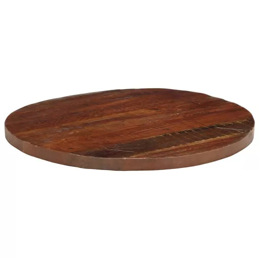 Tömör újrahasznosított fa kerek asztallap Ø80 x 3,8 cm