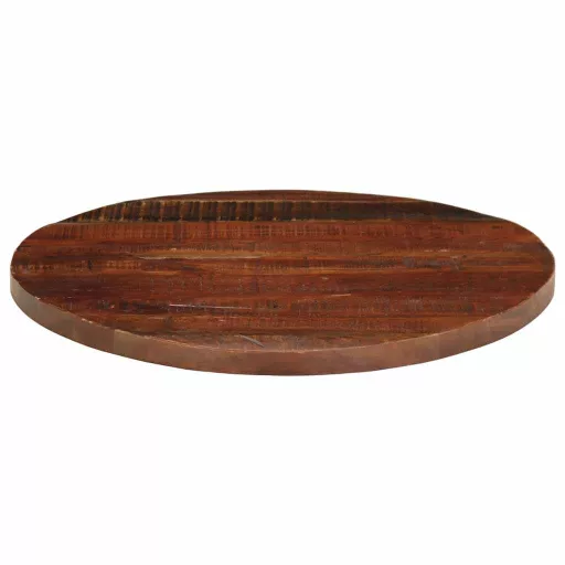 Tömör újrahasznosított fa kerek asztallap Ø80 x 3,8 cm