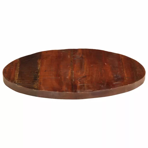 Tömör újrahasznosított fa kerek asztallap Ø80 x 3,8 cm