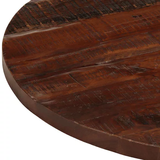 Tömör újrahasznosított fa kerek asztallap Ø80 x 3,8 cm