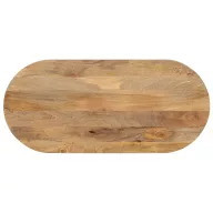 Tömör mangófa ovális asztallap 80 x 40 x 2,5 cm