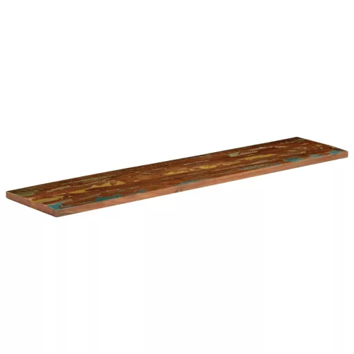 Tömör újrahasznosított fa téglalap alakú asztallap 180x40x2,5cm
