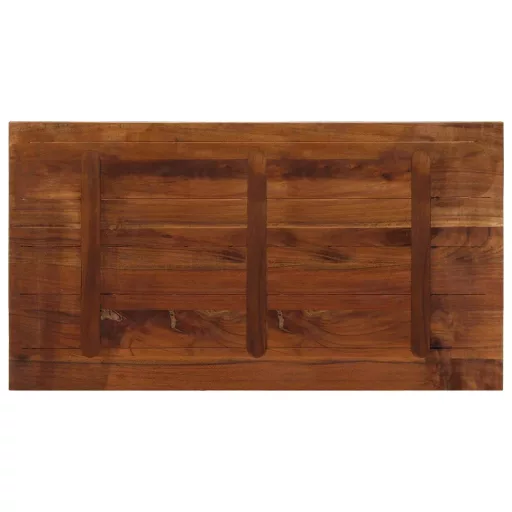 Tömör újrahasznosított fa téglalap alakú asztallap 120x70x2,5cm