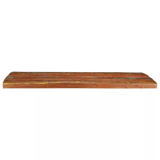 Tömör újrahasznosított fa téglalap alakú asztallap 100x80x2,5cm