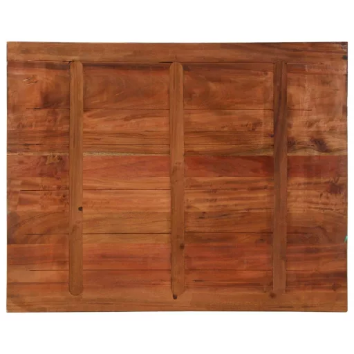 Tömör újrahasznosított fa téglalap alakú asztallap 100x80x2,5cm