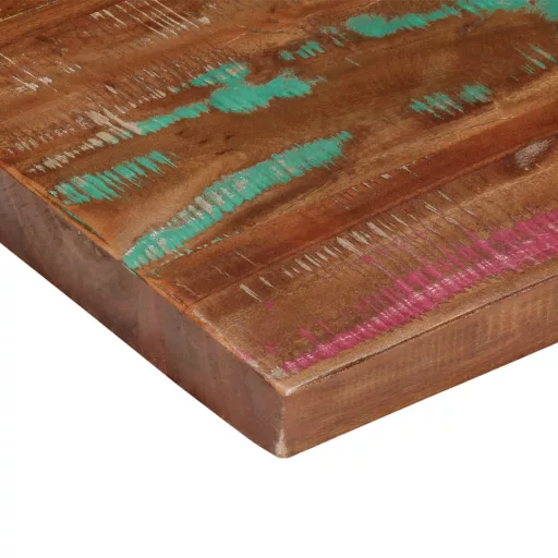 Tömör újrahasznosított fa téglalap alakú asztallap 100x80x2,5cm