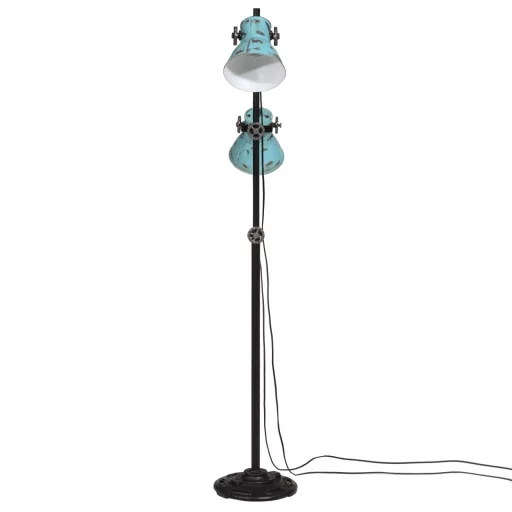 Kopott kék állólámpa 25 W 25x25x90/140 cm E27