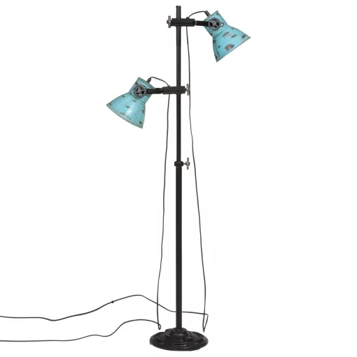 Kopott kék állólámpa 25 W 25x25x90/140 cm E27