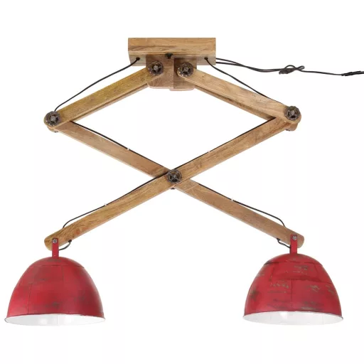 Kopott piros mennyezeti lámpa 25 W 29x18x85 cm E27