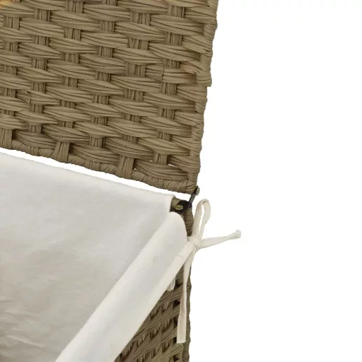 Polyrattan szennyeskosár fedéllel 46x33x60 cm