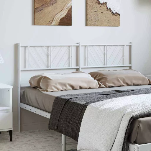 Fehér fém csere fejtámla 135 cm