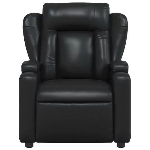 Fekete műbőr relaxfotel
