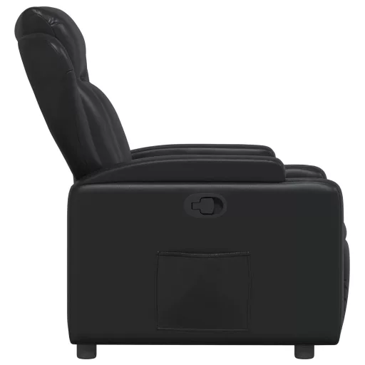 Fekete műbőr relaxfotel