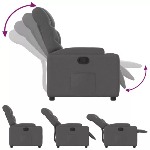 Sötétszürke szövet relaxfotel