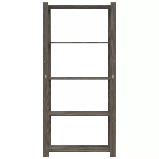 5 szintes szürke tömör fenyőfa tárolóállvány 80 x 38 x 170 cm