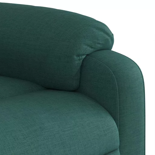 Sötétzöld szövet dönthető masszázsfotel