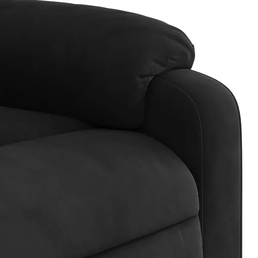 Fekete mikroszálas szövet dönthető masszázsfotel