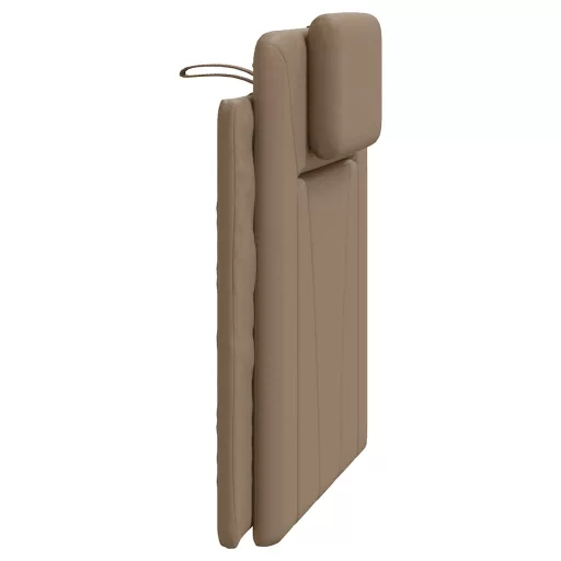 Cappuccino színű műbőr fejtámla párna Viana 80 cm