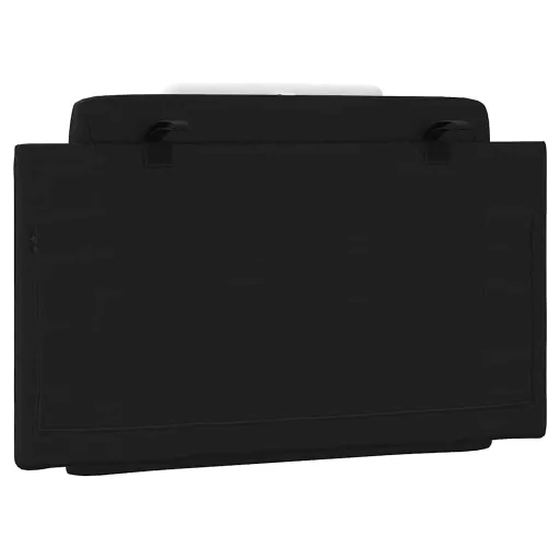Fekete és fehér műbőr fejtámla párna Viana 80 cm