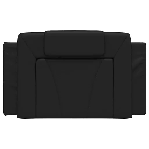 Fekete műbőr fejtámla párna Viana 90 cm