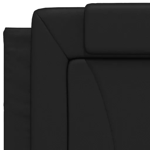 Fekete műbőr fejtámla párna Viana 90 cm