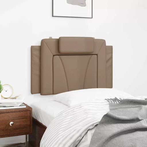 Cappuccino színű műbőr fejtámla párna Viana 90 cm