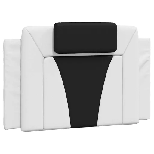 Fekete és fehér műbőr fejtámla párna Viana 90 cm