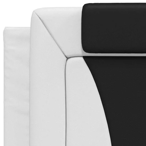 Fekete és fehér műbőr fejtámla párna Viana 90 cm