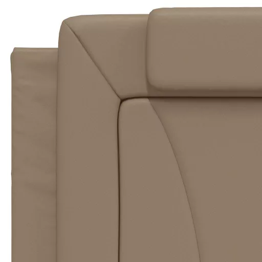 Cappuccino színű műbőr fejtámla párna Viana 100 cm