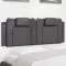 Szürke műbőr fejtámla párna Viana 120 cm