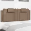 Cappuccino színű műbőr fejtámla párna Viana 120 cm